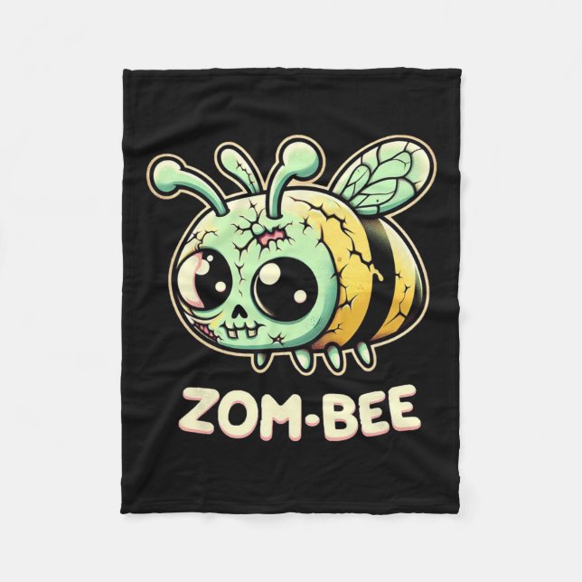 Manta Polar Zom-bee Adorablemente espeluznante Zombie Bee Pers (Anverso)