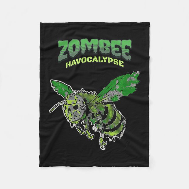 Manta Polar Zombee Havocalypse Spooky Funny Halloween Bee W_ho (Anverso)