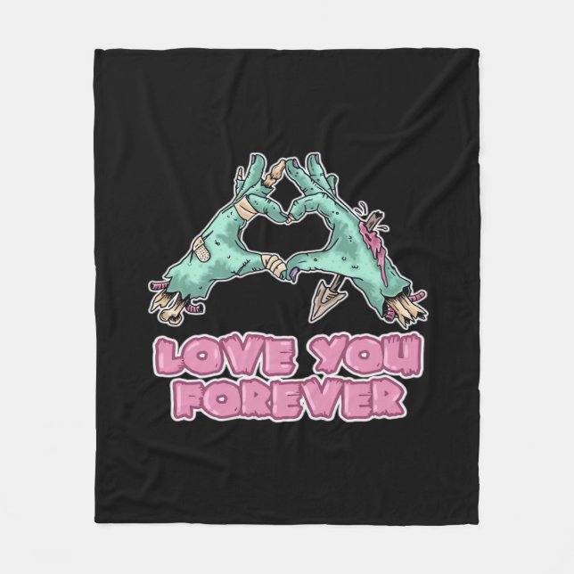 Manta Polar Zombie Classic - Skeleton Heart And Hands (Anverso)