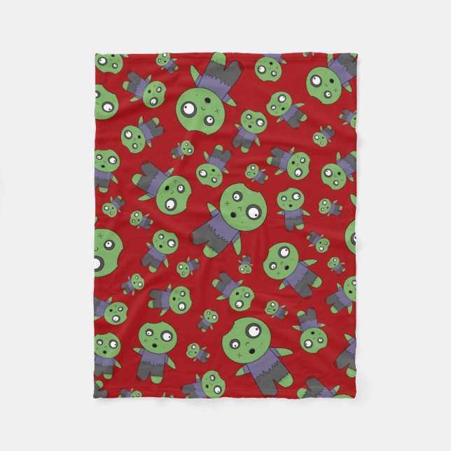Manta Polar Zombis rojos (Anverso)