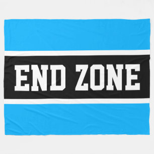 Manta Polar ZONA FINAL cielo azul negro franjas atléticas blan