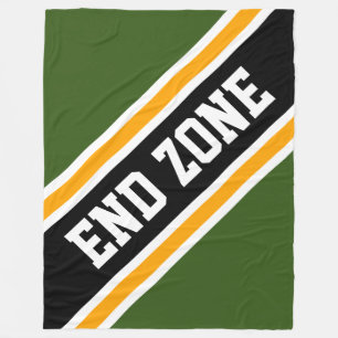 Manta Polar ZONA FINAL Selva Verde Amarillo franjas de Carrera