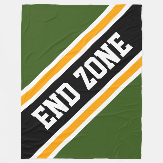 Manta Polar ZONA FINAL Selva Verde Amarillo franjas de Carrera (Anverso)