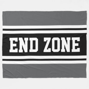 Manta Polar ZONA FINAL Sporty Gray Black Football Strips