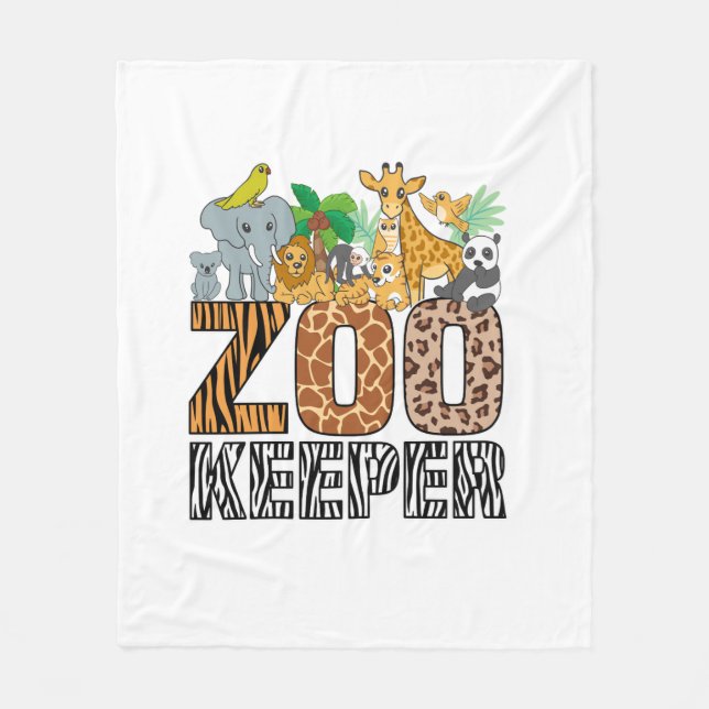 Manta Polar Zookeeper vestume Zebra Wild Print Animal Africano (Anverso)