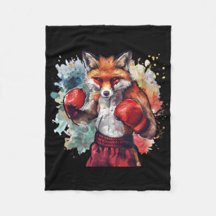 Manta Polar Zorro Boxeador Con Guantes De Boxeo Kickboxing Div