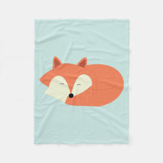 Manta Polar Zorro rojo dormido