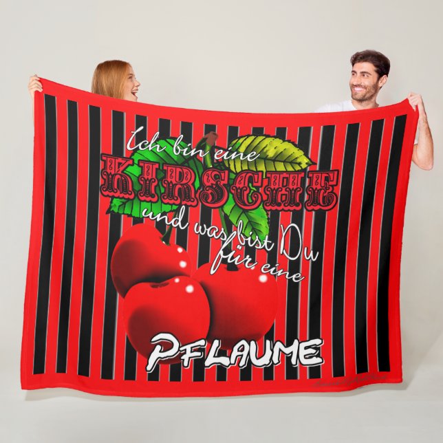 Manta Polar Zuckersüße rote Kirschen mit witzigen Spruch (In situ)