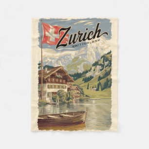 Manta Polar Zurich Suiza Painterly Viaja arte Vintage
