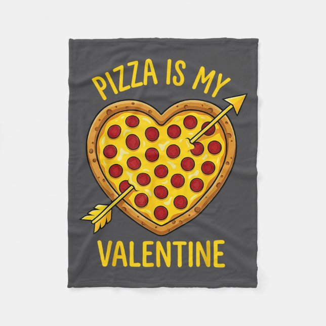 Manta Polar Zza es mi San Valentín Día de San Valentín diverti (Anverso)