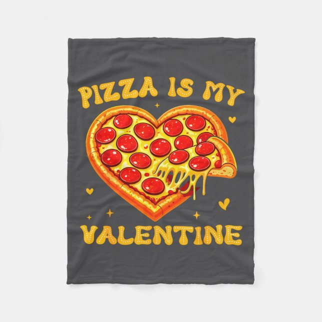 Manta Polar Zza Is My Valentine Funny Valentines Day Heart  (Anverso)