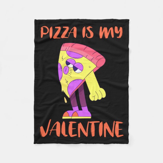 Manta Polar Zza Is My Valentine Pepperoni Zza For Women  (Anverso)