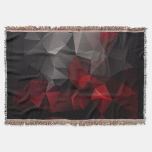 Manta Polígono , negro y rojo