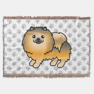 Manta Pomerania Sable Naranja Perro De Dibujos Animados