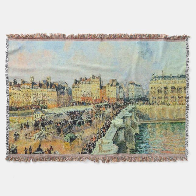 Manta Pont Neuf, Tarde, Sunlight Camille Pissarro (Anverso)