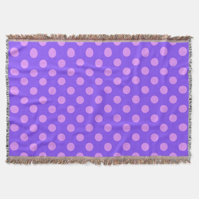 Manta Pos de polka de Lilac en periwinkle (Anverso)