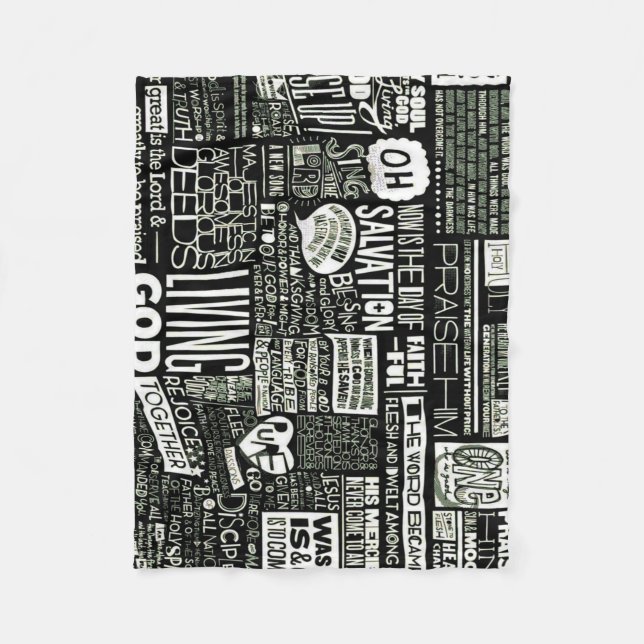 Manta positiva del paño grueso y suave del collage (Anverso)