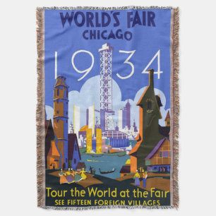 Manta Poster de la Feria Mundial de Chicago 1934