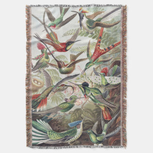 Manta Póster Vintage Colorido de Colibrí de Ernst Haecke