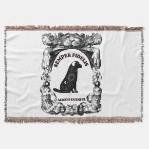 Manta Póster vintage de perro celestial Semper Fidelis