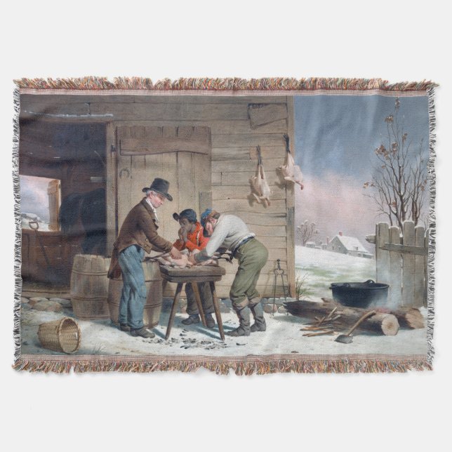 Manta Preparándose para la Navidad Francis Edmonds 1851 (Anverso)