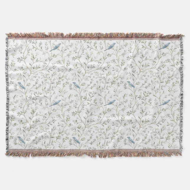 Manta Pretty Blue Birds   (Anverso)