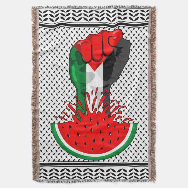 Manta Prima de resistencia palestina sobre la sandía (Frente vertical)