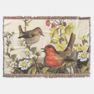 Manta Primavera Robin Birds Red Birds