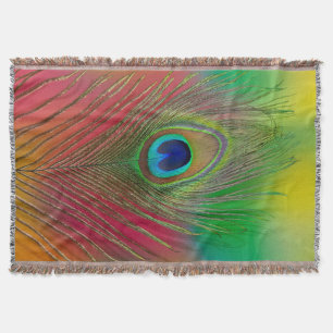 Manta Primer de la pluma del pavo real