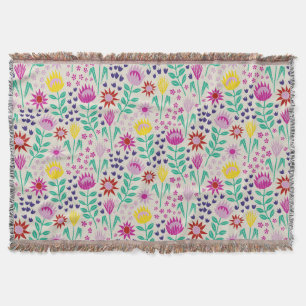 Manta Protea Floral Block Print Millefleur Luces