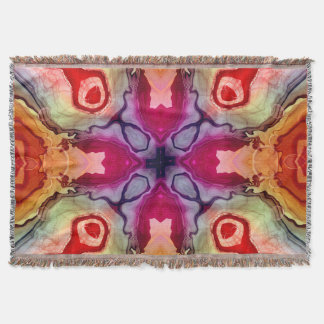 Manta Psicodélico Láquido Pour Kaleidoscope Throw Blanke