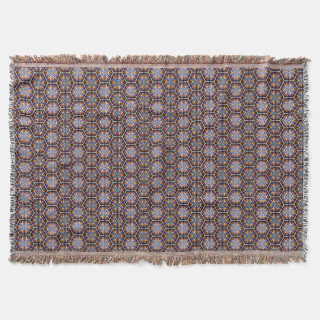 Manta Psychedelb Honeycomb Throw Blanket (Anverso)