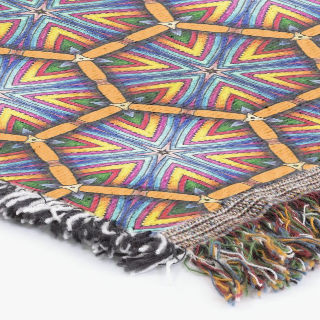 Manta Psychedelb Honeycomb Throw Blanket (Esquina)