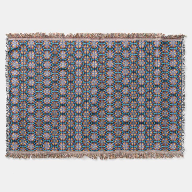 Manta Psychedelb Honeycomb Throw Blanket (Anverso)