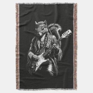 Manta Psychedelic Guitar Squirrel - Divertida Roca Vinta