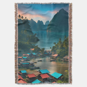 Manta Pueblo de pescadores indonesio