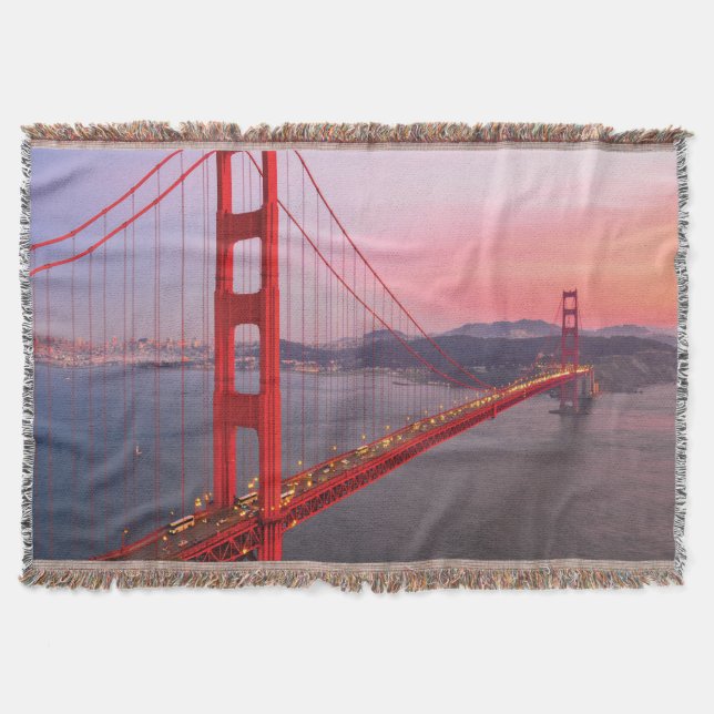 Manta Puente de la puerta de oro tira almohada (Anverso)