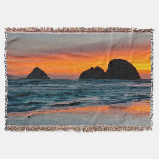 Manta Puesta de sol, montones de mar, Oceanside, Oregón, (Anverso)