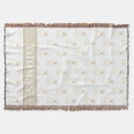 Manta Pug personalizado (blanco)