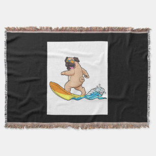 Manta Pug Surfing Surfing Surfboard Pug con lentes