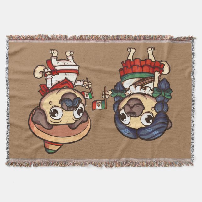 Manta Pugs Lanzados del Cinco De Mayo (Anverso)