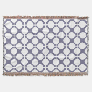 Manta punto de polka blanco gris y patrón de comprobació