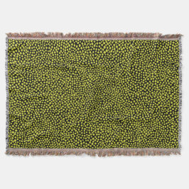 Manta Puntos al azar - Amarillo bananero en negro