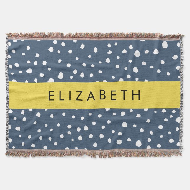 Manta Puntos Dalmacianos Azules de la Marina, Puntos, Do (Anverso)