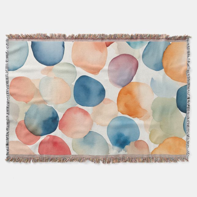 Manta Puntos de acuarela de Serene (Anverso)