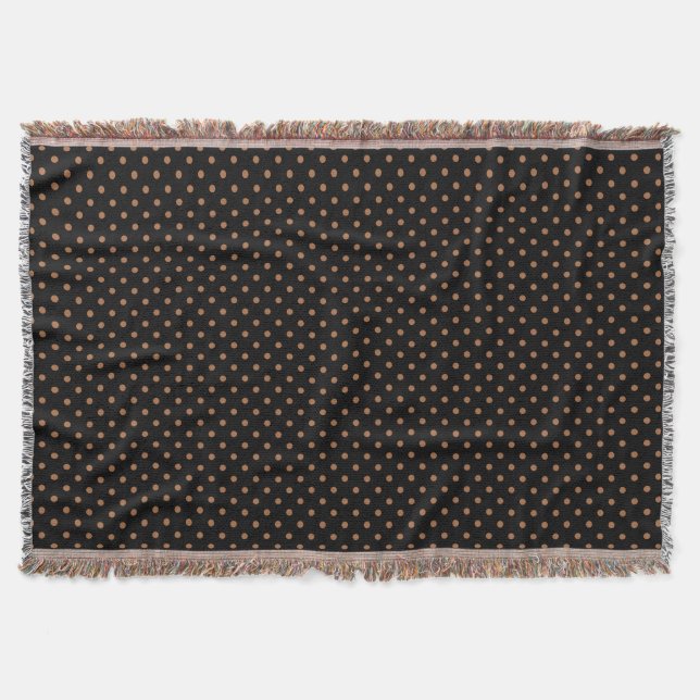 Manta Puntos de la funda del tirante tejidos Marrón oscu (Anverso)