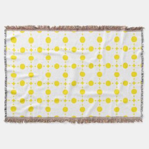 Manta Puntos de Polka Amarillo, Patrón De Punto De Polka