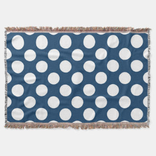 Manta Puntos de Polka Azul de la Marina, Patrón de Punto
