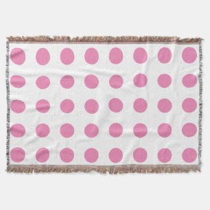 Manta Puntos de Polka Vintage Color Blanco Rosa Retro Cl