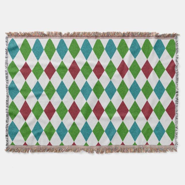 Manta Purpurina de diamantes multicolor (Anverso)